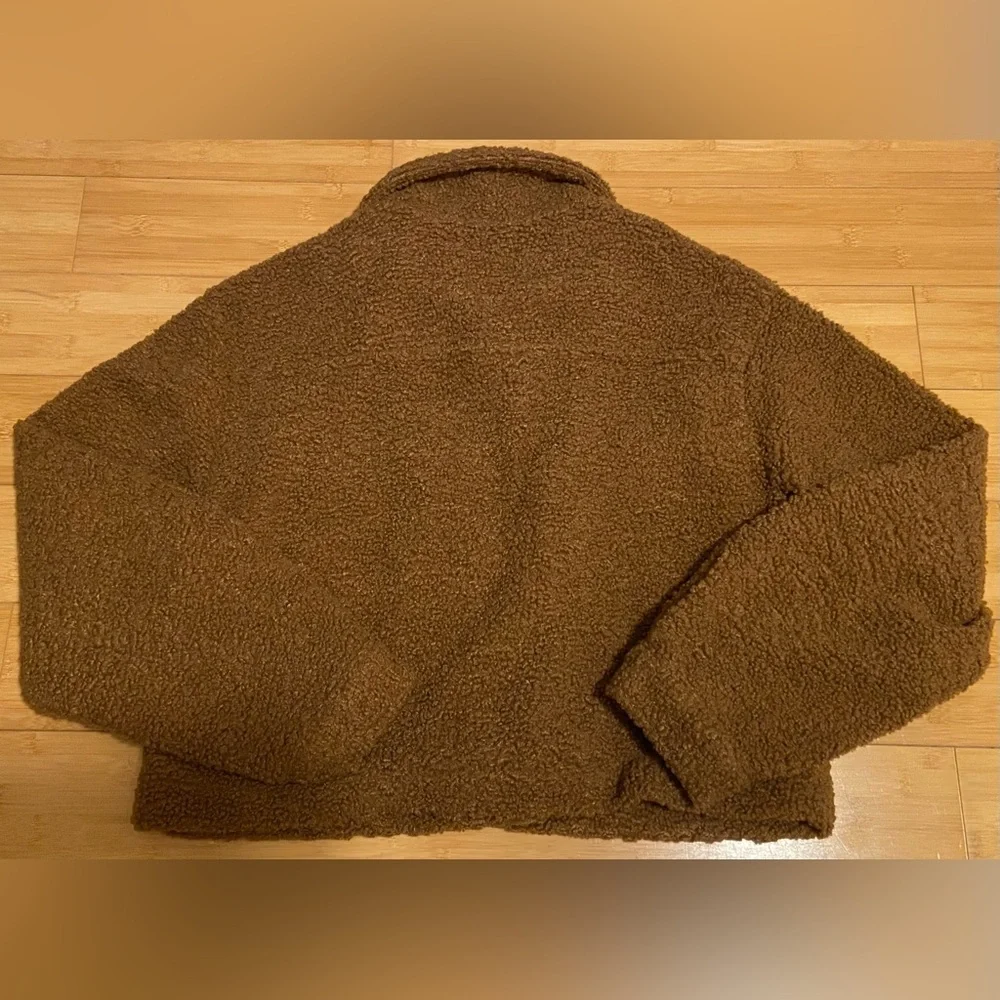 Industry Brown Teddy Bear Cropped Jacket NWT Size Medium